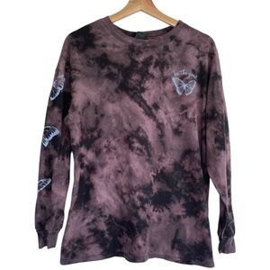 Wild Fable Tie Dye Long Sleeve Be The Good Butterfly Shirt XS